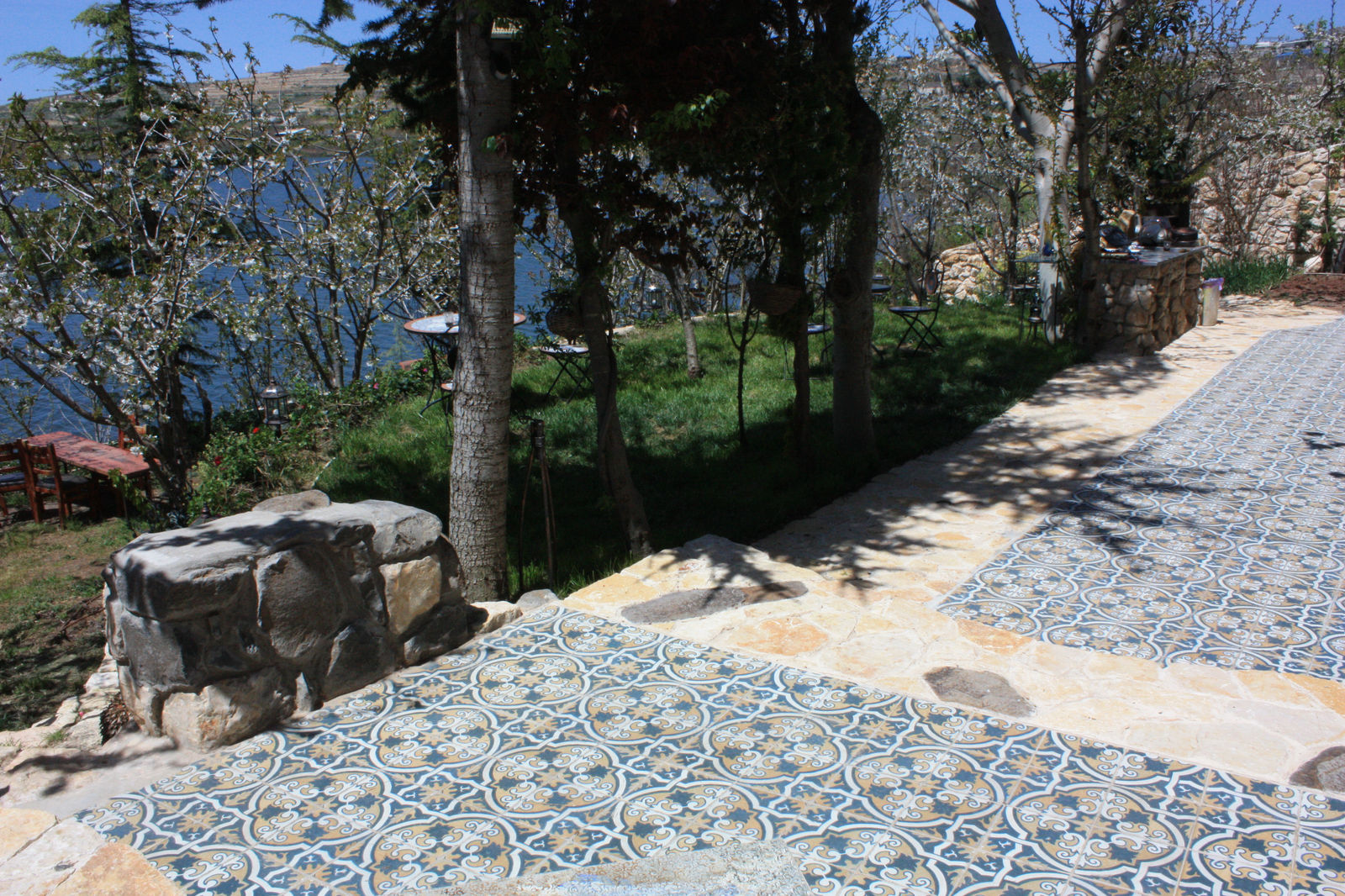 Garden path between the trees